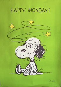 Snoopy Happy Monday Original Vintage Poster